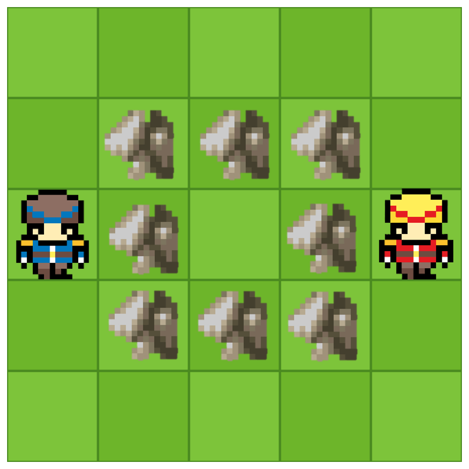 6-4 動く相手にブロックを設置（フィールドの様子）